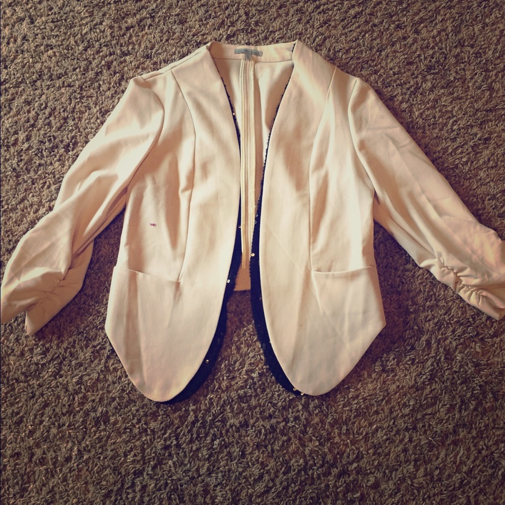 Champagne blazer with black sequence